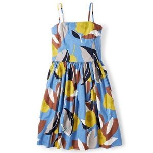 Boden Sandra Blue Floral Print Removable Strap Sun Dress WH808 Size 12 EUC